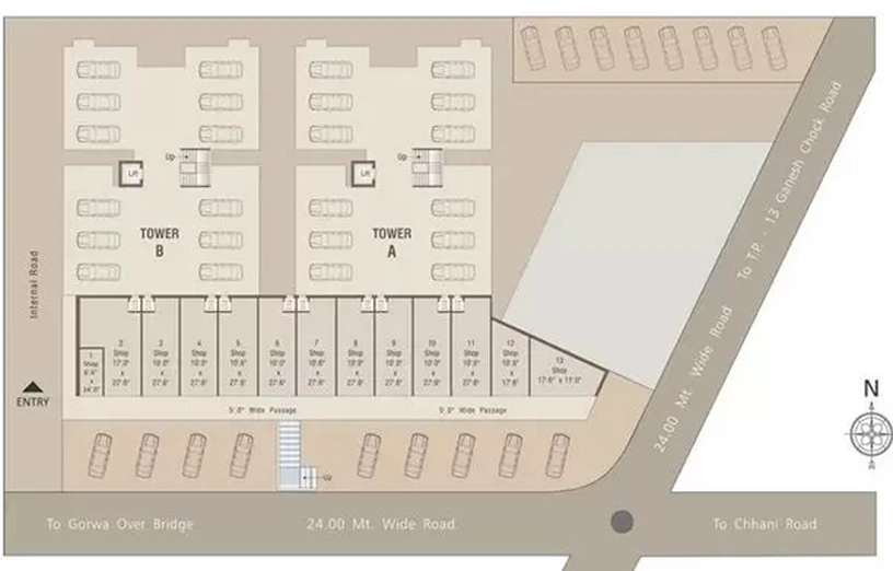 Master Plan of Kanha Platinum in Chhani, Vadodara - Image 167285