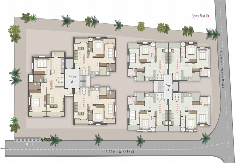 Master Plan of Darshanam Iconic in Gotri, Vadodara - Image 166303