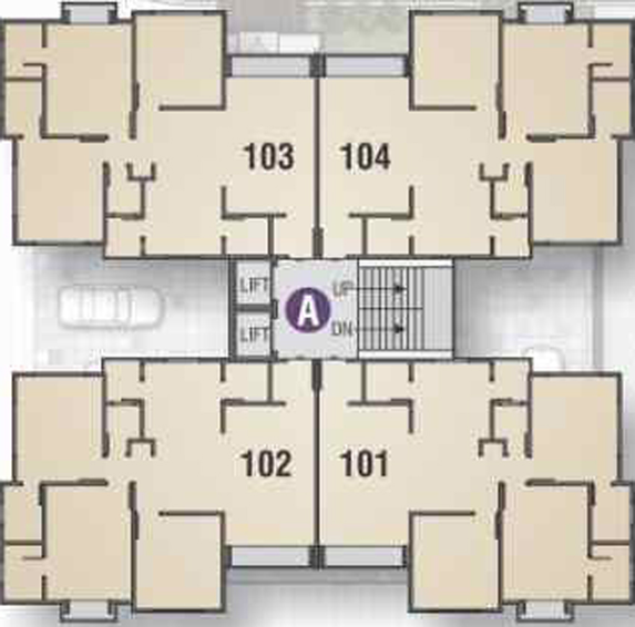 Floor Plan of Sahajanand Iris in Manjalpur, Vadodara - Image 166232