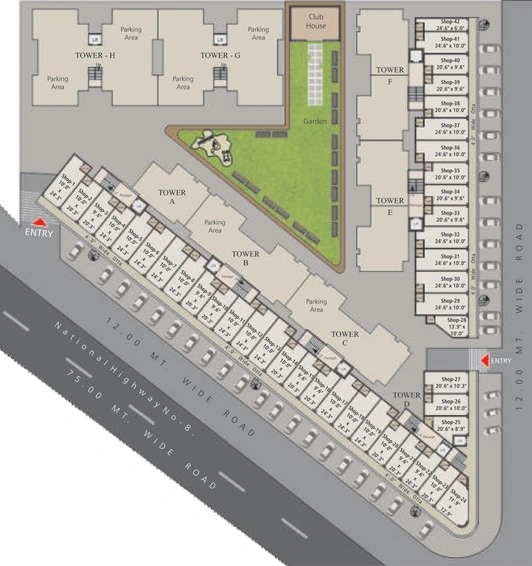 Master Plan of Dwarkesh Highview in Tarsali, Vadodara - Image 166072