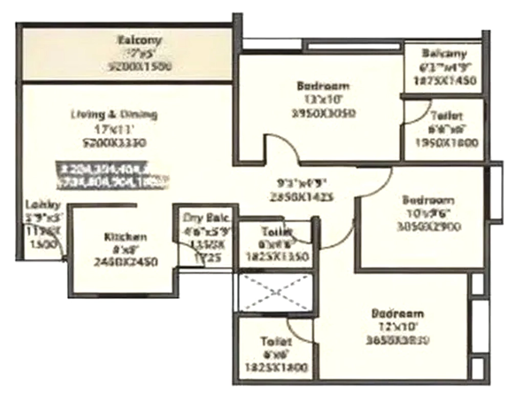3 BHK Flat in Mantra Insignia in Mundhwa, Pune - Image 920634