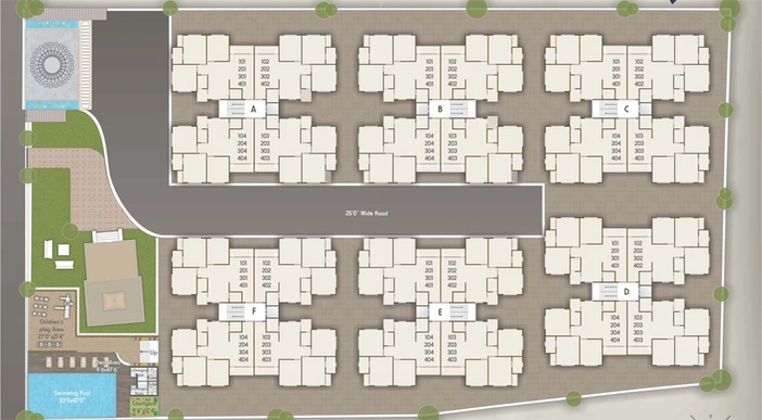 Master Plan of Raamah Shiv Vatika in Vasna Road, Vadodara - Image 165991