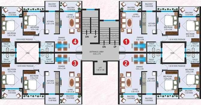 Floor Plan of Buildmore Woods in Mapusa, Goa - Image 161176