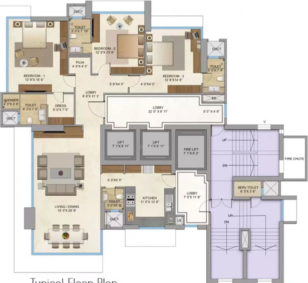 Floor Plan of Rohan Aquino in Prabhadevi, Mumbai - Image 28114
