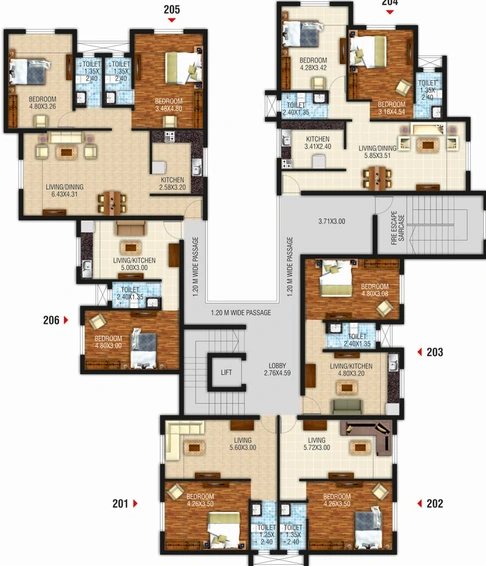 Floor Plan of Claramount Saipem Avienda in Candolim, Goa - Image 147618