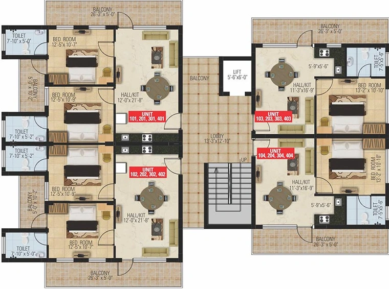 Floor Plan of Manglam Aqua Grandiosa in Arpora, Goa - Image 162726