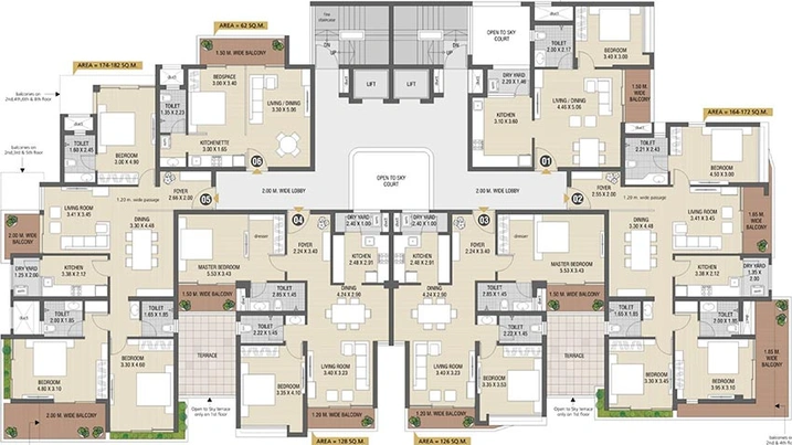 Floor Plan of Mohidin Iconia in Dabolim, Goa - Image 155037