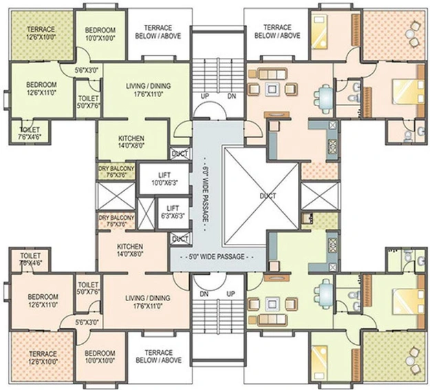 Floor Plan of Mont Vert Vesta in Pirangut, Pune - Image 105055