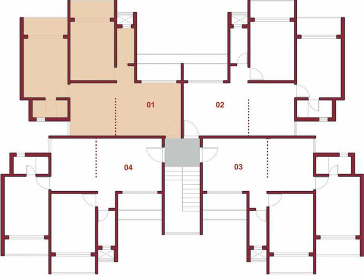 Floor Plan of Harasiddh Charvi Reemz in Anjuna, Goa - Image 162706