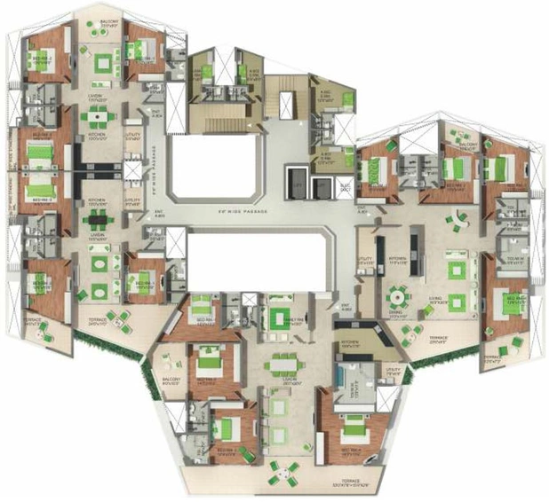 Floor Plan of Naiknavare Eminence in Viman Nagar, Pune - Image 105140