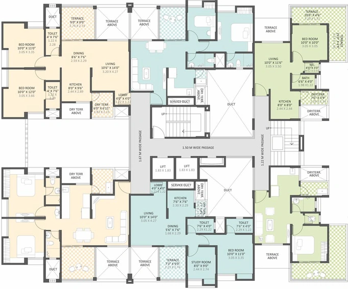 Floor Plan of Gini Aria Yewalewadi in Kondhwa, Pune - Image 104665