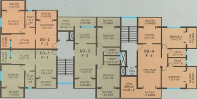 Floor Plan of CV Darius Horizon 2 in Porvorim, Goa - Image 163757