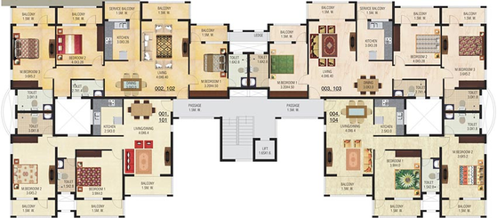 Floor Plan of Hindustan Serene Hills in Kadamba Plateau, Goa - Image 163309
