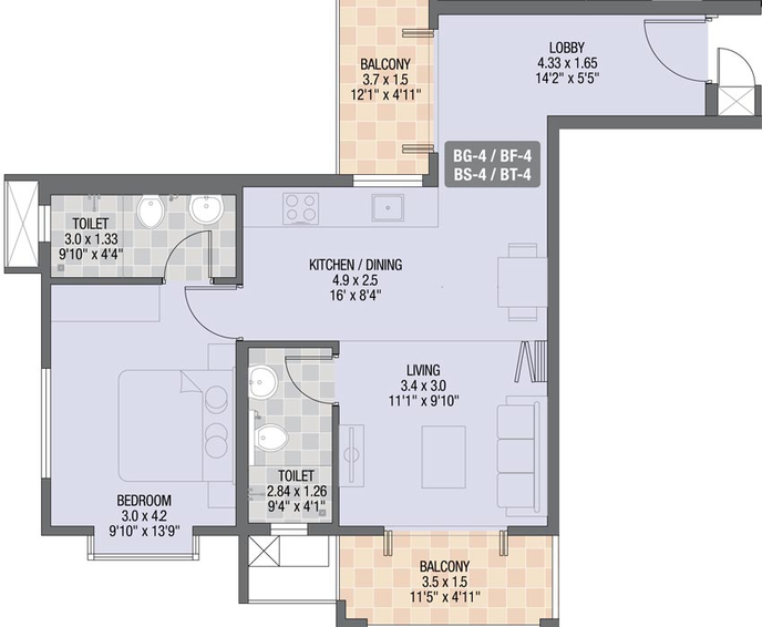 1 BHK Flat in Acron Candolim Manolita in Candolim, Goa - Image 809378