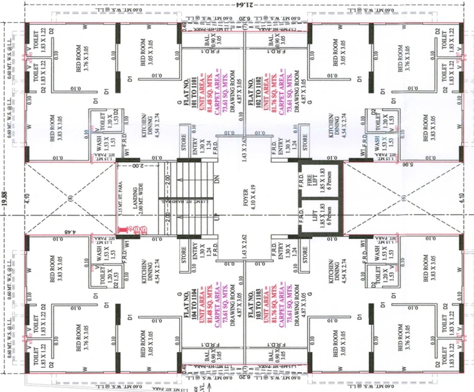 Floor Plan of Rhythm Shivansh Skytrack in Nana Chiloda, Ahmedabad - Image 104742