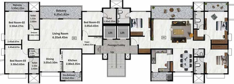 Floor Plan of Nyati Elite in Undri, Pune - Image 104722