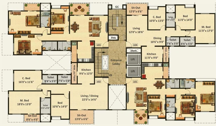 Floor Plan of Nyati Epitome in Mohammed Wadi, Pune - Image 104736
