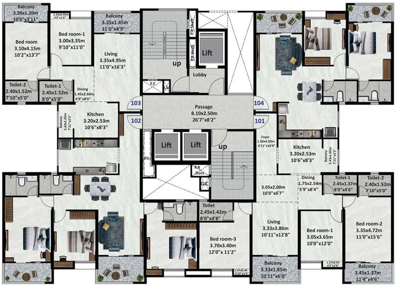 Floor Plan of Nyati Esteban 2 in Undri, Pune - Image 104755