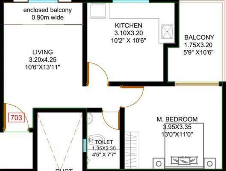 1 BHK Flat in Audumbar Marigold Calendula in Pimple Nilakh, Pune - Image 703472