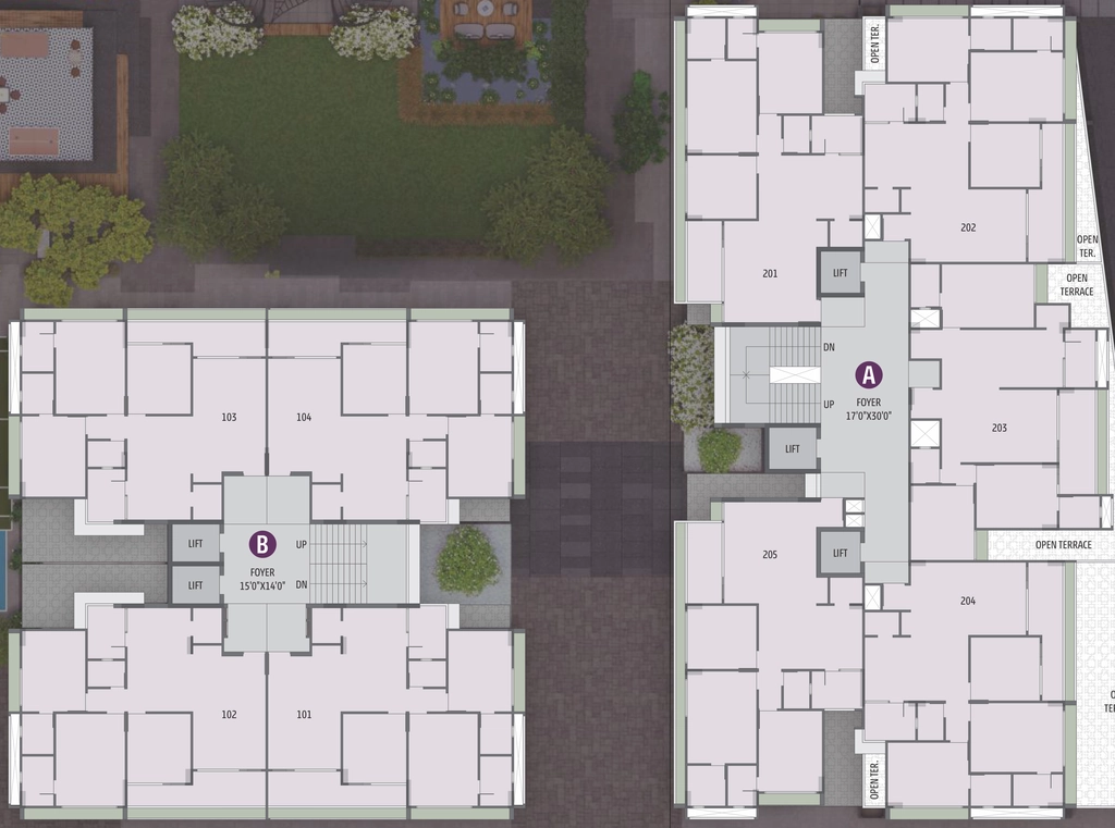 Floor Plan of Shivay Sagar Veronica in Kudasan, Gandhinagar - Image 401088