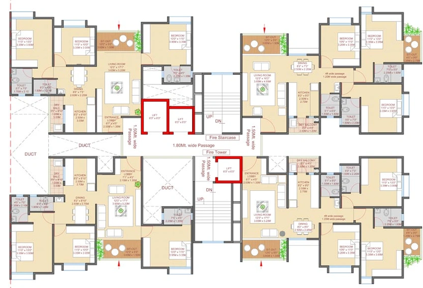 Floor Plan of Oree Cloud 51 in Bavdhan, Pune - Image 104795