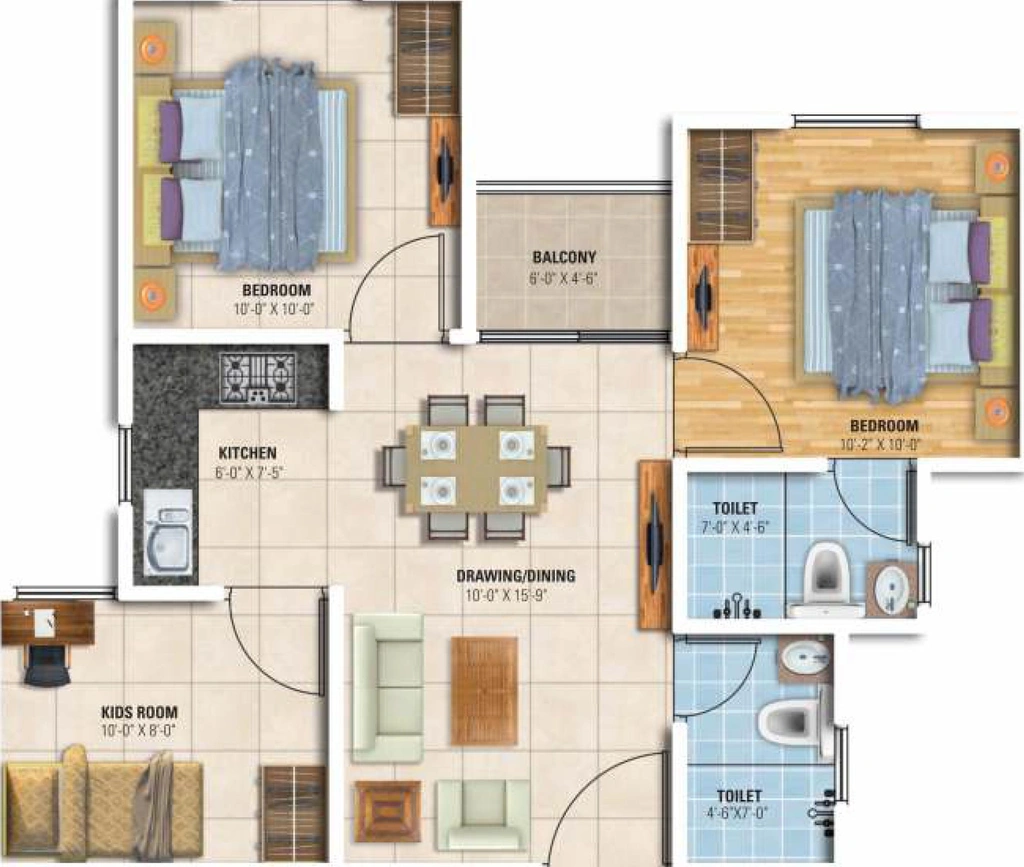 2 BHK Flat in Manglam Dwarika in Ajmer Road, Jaipur - Image 816725