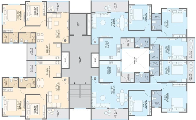 Floor Plan of Osian Estrella 45 in Balewadi, Pune - Image 104823