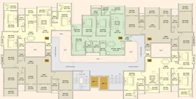 Floor Plan of Bhakti Palaash Oak Prime in Baner, Pune - Image 104831
