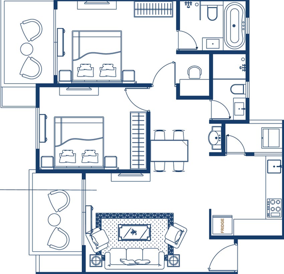 2 BHK Flat in Oxy Beaumonde in Viman Nagar, Pune - Image 703646