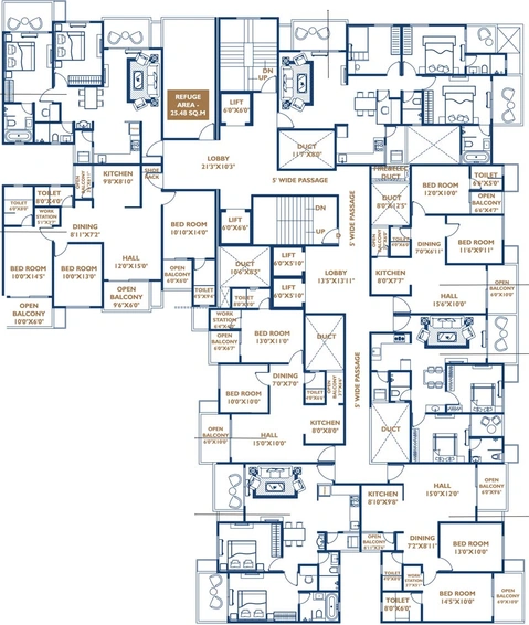 Floor Plan of Oxy Beaumonde in Viman Nagar, Pune - Image 104842