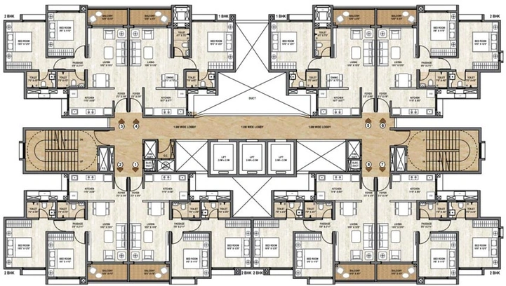 Floor Plan of Boston - Pride World City in Charholi, Pune - Image 105320