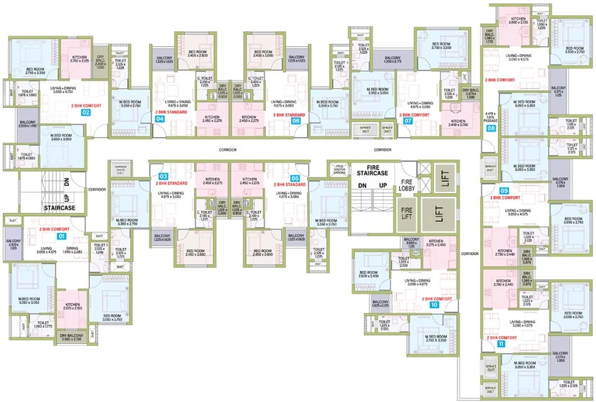 Floor Plan of Bramhacorp August Towers in Wadgaon, Pune - Image 105361