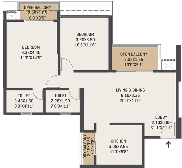 2 BHK Flat in VTP Altair in Kharadi, Pune - Image 705322