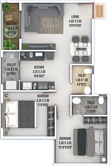 2 BHK Flat in Shilpa Madhuvan in Nashik Road, Nashik - Image 814608