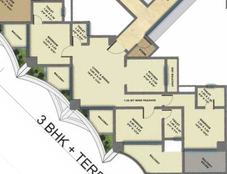 3 BHK Flat in Karmaa Galaxy in Dwarka, Nashik - Image 814592