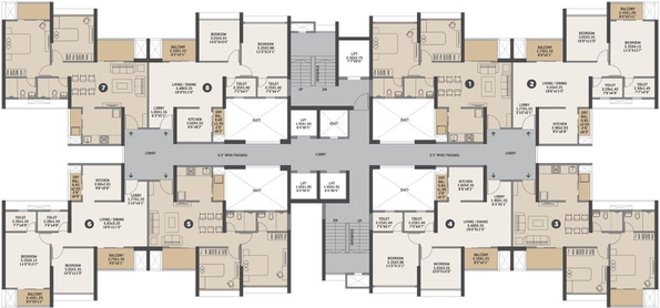 Floor Plan of VTP Earth One in Mahalunge, Pune - Image 104979