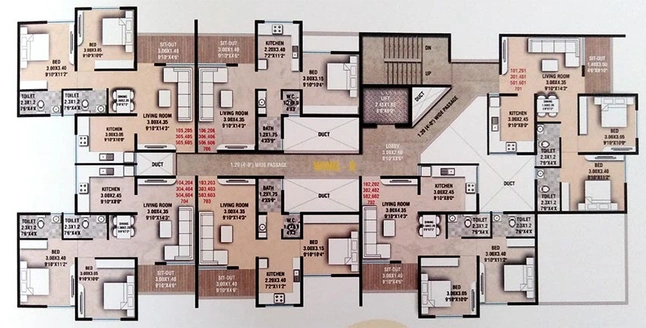 Floor Plan of SR Shree Chintamani Nagar in Panchavati, Nashik - Image 165070