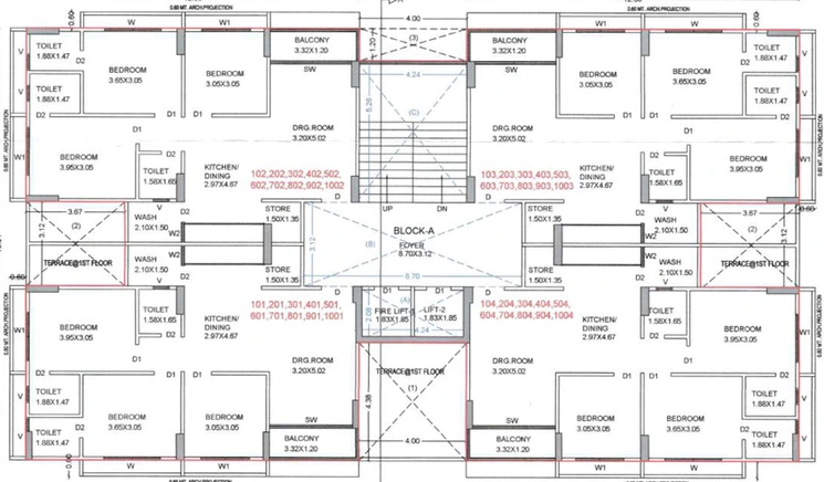 Floor Plan of AB Ananta Happinest in Sector 26, Gandhinagar - Image 105303