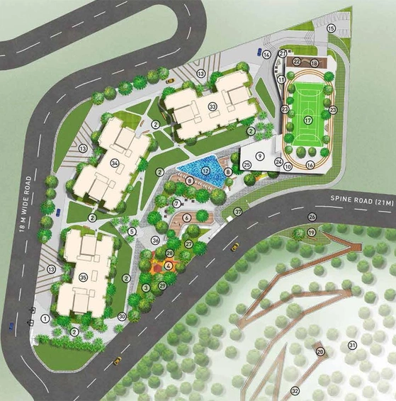 Master Plan of Shapoorji Pallonji Vanaha in Bavdhan, Pune - Image 105394