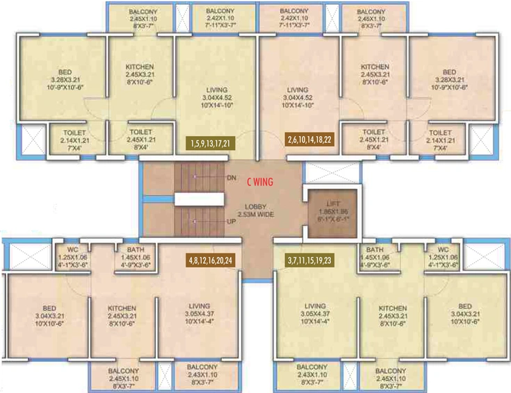 Floor Plan of Nirmans Mangalum in Gangapur Road, Nashik - Image 146912