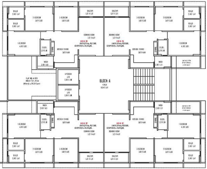 Floor Plan of Shyam Soham in Amiyapur, Ahmedabad - Image 106509