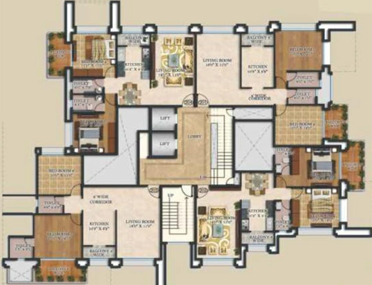 Floor Plan of Ashoka Commanders Royale in Ashoka Marg, Nashik - Image 161589