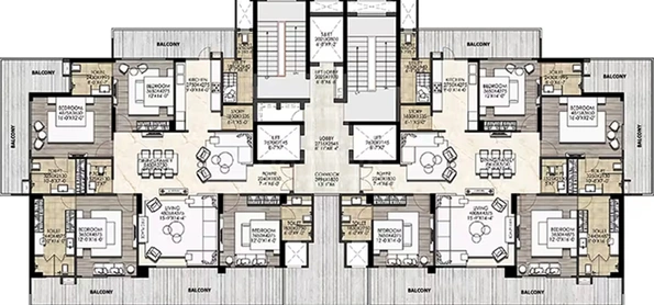 Floor Plan of Mapsko The Icon 79 in Sector 79, Gurgaon - Image 189621