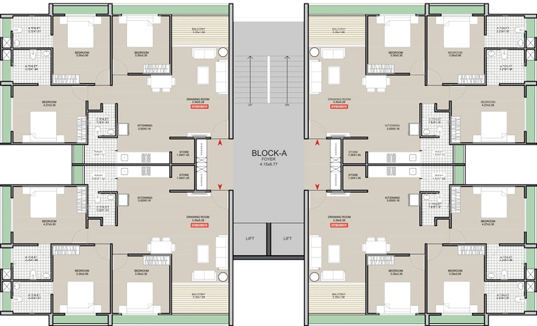 Floor Plan of Shivansh Arianna in Sargasan, Gandhinagar - Image 105408