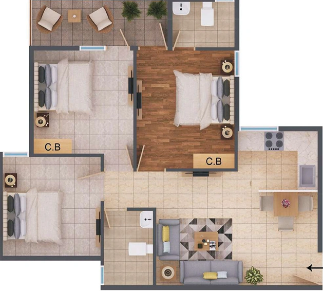 3 BHK Flat in ROF Amaltas in Sector 92, Gurgaon - Image 822512