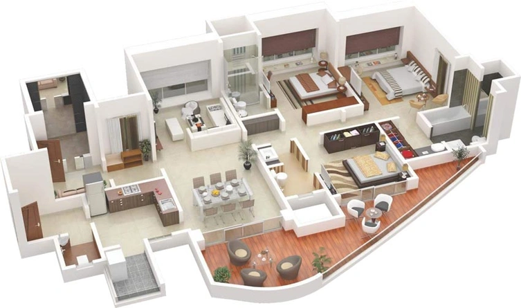 5 BHK Flat in GM Kenjale Emirus in Baner, Pune - Image 706619