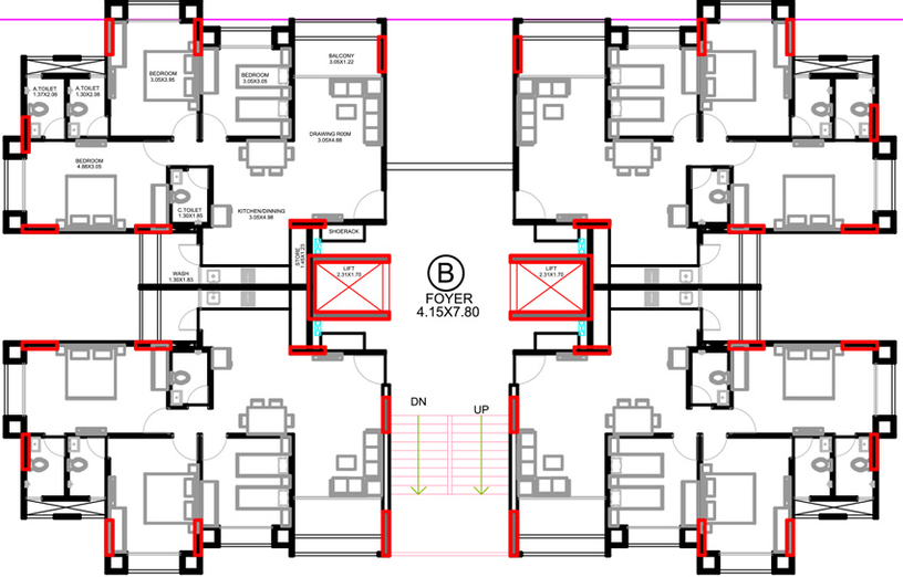 Floor Plan of Stavya Sky in Palaj, Gandhinagar - Image 105433