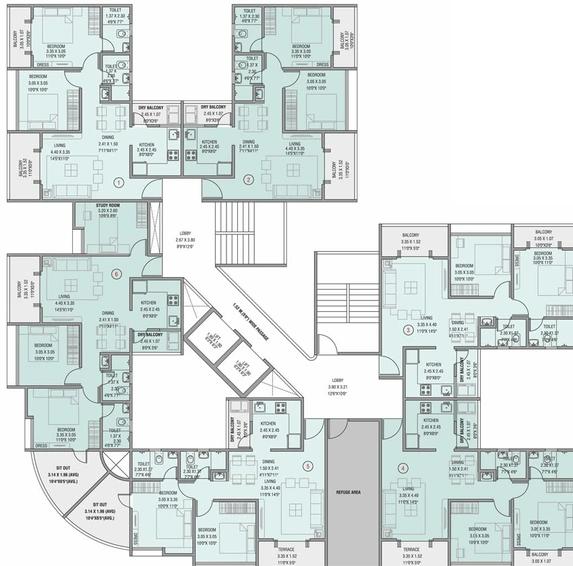 Floor Plan of Choice Goodwill Metropolis West in Lohegaon, Pune - Image 105423