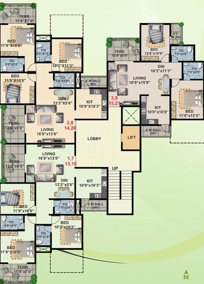 Floor Plan of Suyojit Lawns Phase 3 in Mahatma Nagar, Nashik - Image 161303