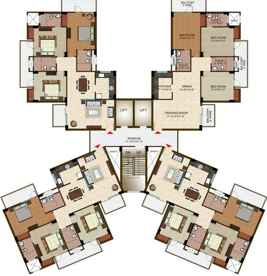Floor Plan of Ramprastha City in Sector 37D, Gurgaon - Image 188775